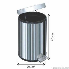 Garanti Metal 1004 16 lt Pedallı Çöp Kovası