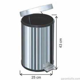 Garanti Metal 1004 16 lt Pedallı Çöp Kovası