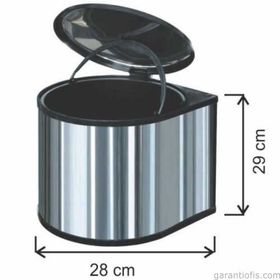Garanti Metal 1011 11 lt Dolap İçi Çöp Kovası