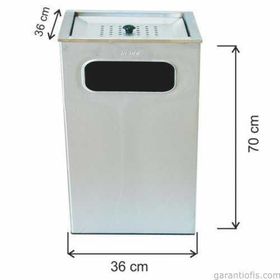 Garanti Metal 1351 100 lt Küllüklü Kare Çöp Kovası