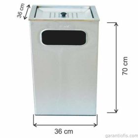 Garanti Metal 1351 100 lt Küllüklü Kare Çöp Kovası