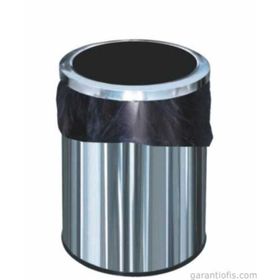 Garanti Metal 1414 13 lt Çemberli Paslanmaz Krom Çöp Kovası