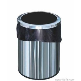 Garanti Metal 1414 13 lt Çemberli Paslanmaz Krom Çöp Kovası