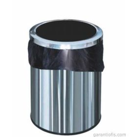 Garanti Metal 1414 13 lt Çemberli Paslanmaz Krom Çöp Kovası