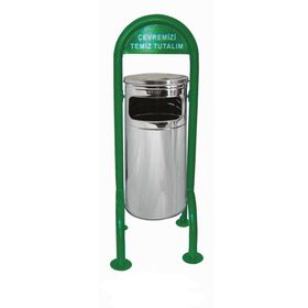 Garanti Metal 1713 34 lt Paslanmaz Kovalı Bahçe Tipi Çöp Kovası