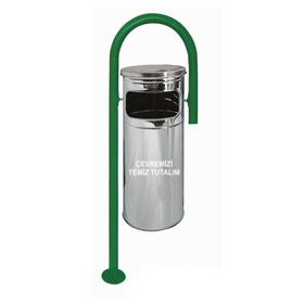 Garanti Metal 1714 34 lt Çengel Şeklinde Paslanmaz Bahçe Tipi Çöp Kovası