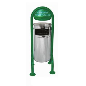 Garanti Metal 1714 34 lt Çengel Şeklinde Paslanmaz Bahçe Tipi Çöp Kovası