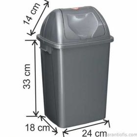 Garanti Metal 7402 16 lt Plastik Çatı Kapaklı Çöp Kovası