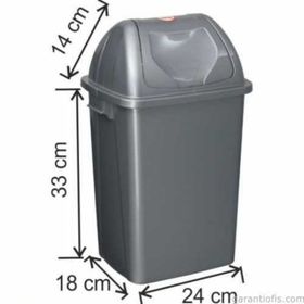 Garanti Metal 7402 16 lt Plastik Çatı Kapaklı Çöp Kovası
