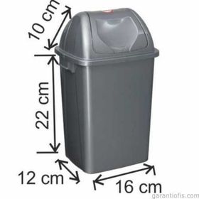 Garanti Metal 7404 4.2 lt Plastik Çatı Kapaklı Çöp Kovası