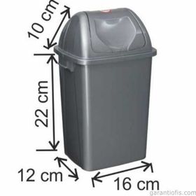 Garanti Metal 7404 4.2 lt Plastik Çatı Kapaklı Çöp Kovası