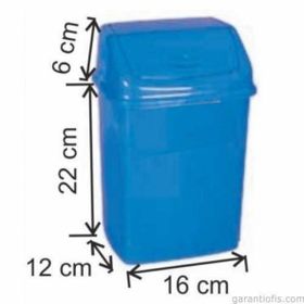 Garanti Metal 7408 4.2 lt Plastik İtme Kapaklı Çöp Kovası