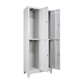 Garanti Metal Açık Gri Yarım Boy Kapılı Dört Kapılı Soyunma Dolabı