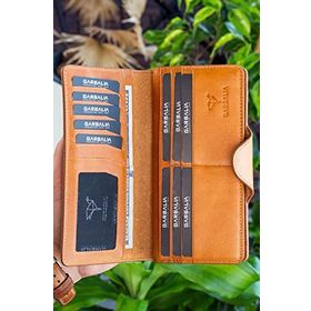 Garbalia Axel Crazy Hardal Sarısı Deri Unisex Portföy Cüzdan
