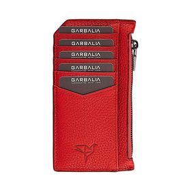 Garbalia Blush Gül Kurusu Hakiki Deri Fermuarlı Unisex Kartlık Cüzdan
