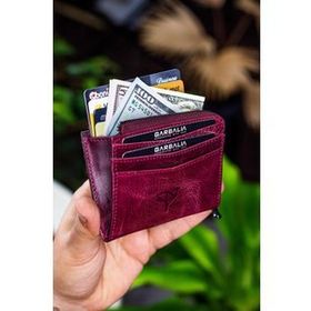 Garbalia Figo Bordo Hakiki Deri Unisex Kartlık Cüzdan