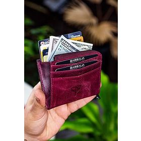 Garbalia Figo Bordo Hakiki Deri Unisex Kartlık Cüzdan