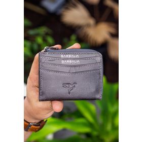 Garbalia Figo Gri Hakiki Deri Unisex Kartlık Cüzdan