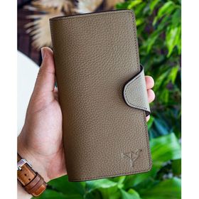 Garbalia Martha Haki Yeşil Hakiki Deri Unisex Portföy Cüzdan