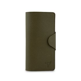 Garbalia Martha Haki Yeşil Hakiki Deri Unisex Portföy Cüzdan