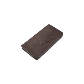 Garbalia Murphy Crazy Gri Deri Unisex Cüzdan
