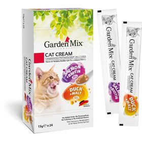 Garden Mix 24x15 gr Somonlu ve Ördekli Sıvı Kedi Ödül Maması