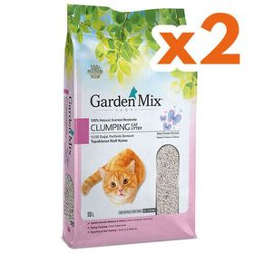 Garden Mix 2x10 lt İnce Taneli Bebek Pudralı Topaklaşan Kedi Kumu