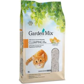 Garden Mix 513-PTGR010 10 lt Portakallı Bentonit Topaklanan İnce Taneli Kokulu Kedi Kumu