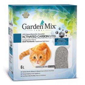 Garden Mix 6 lt Aktif Karbonlu Parfümsüz Bentonit Kedi Kumu