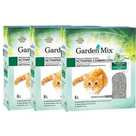 Garden Mix Bentonit Aktif Karbon Marsilya Sabunu 3x 6 lt Kedi Kumu