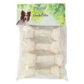 Garden Mix Beyaz 13 cm 4'lü Paket Düğümlü Sütlü Deri Kemik