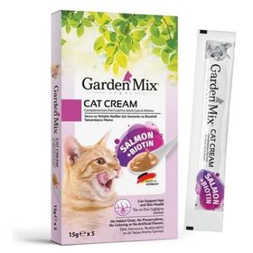 Garden Mix Biyotin ve Somonlu Krema 5x15 gr Kedi Ödül Maması