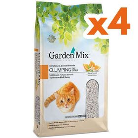 Garden Mix İnce Taneli Topaklaşan Portakallı Doğal 4x5 lt Kedi Kumu