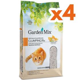 Garden Mix İnce Taneli Topaklaşan Portakallı Doğal 4x5 lt Kedi Kumu