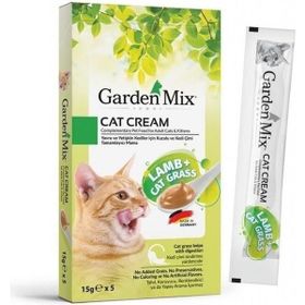 Garden Mix Kedi Çimi ve Kuzulu Sıvı 5x15 gr Kedi Ödül Maması