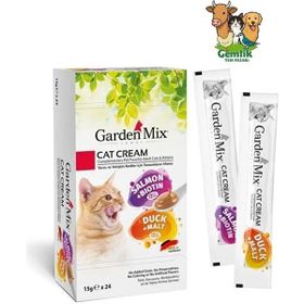 Garden Mix Somonlu ve Ördekli Krema 24x15 gr Kedi Ödül Maması