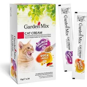Garden Mix Somonlu ve Ördekli Krema 24x15 gr Kedi Ödül Maması