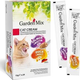 Garden Mix Somonlu ve Ördekli Krema 24x15 gr Kedi Ödül Maması