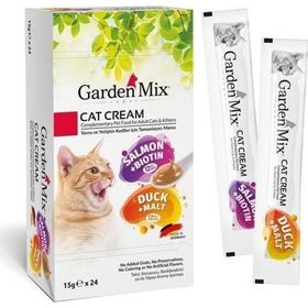 Garden Mix Somonlu ve Ördekli Krema 24x15 gr Kedi Ödül Maması