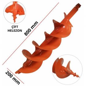 Garden Pro 200 mm Çift Helezonlu Toprak Burgu Ucu