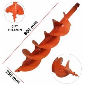 Garden Pro 250 mm Çift Helezonlu Toprak Burgu Ucu