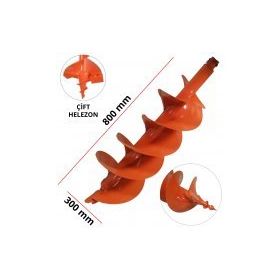 Garden Pro 300 mm Çift Helezonlu Toprak Burgu Ucu