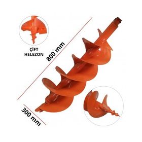 Garden Pro 300 mm Çift Helezonlu Toprak Burgu Ucu