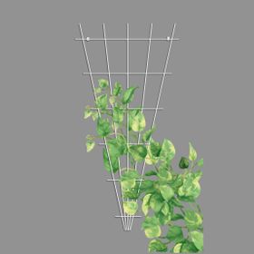 Gardener Üçgen Beyaz Sarmaşık Bitkilere Özel Metal Tırmanma Kafesi