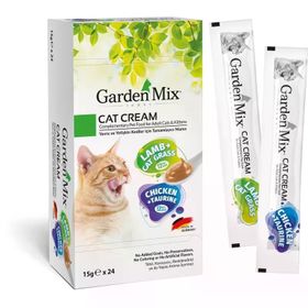 Gardenmix 24x15 gr Tavuk ve Kuzu Lezzetleri Kedi Kreması