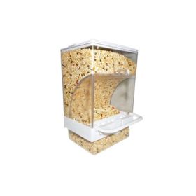 Gardenmix Beyaz 14.5 cm Taban Hazneli Akıllı Kuş Yemliği