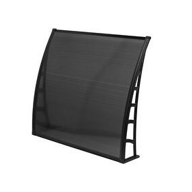 Gardenplast Cosmos 105x120 Siyah Kapı Pencere Üstü Pratik Sundurma