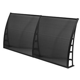 Gardenplast Cosmos 105x240 Siyah Kapı Pencere Üstü Pratik Sundurma