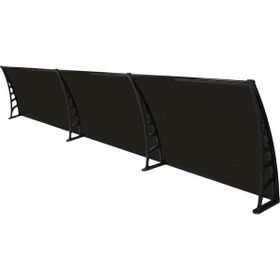 Gardenplast Crocus Kapı Pencere Üstü Pratik 80x360 cm Siyah Sundurma