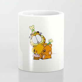 Garfield Cute Porselen Kupa Bardak